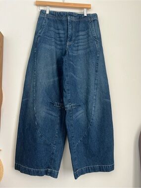 Anthropologie Pilcro Curve High-Rise Tapered Barrel Jeans 27T Tall